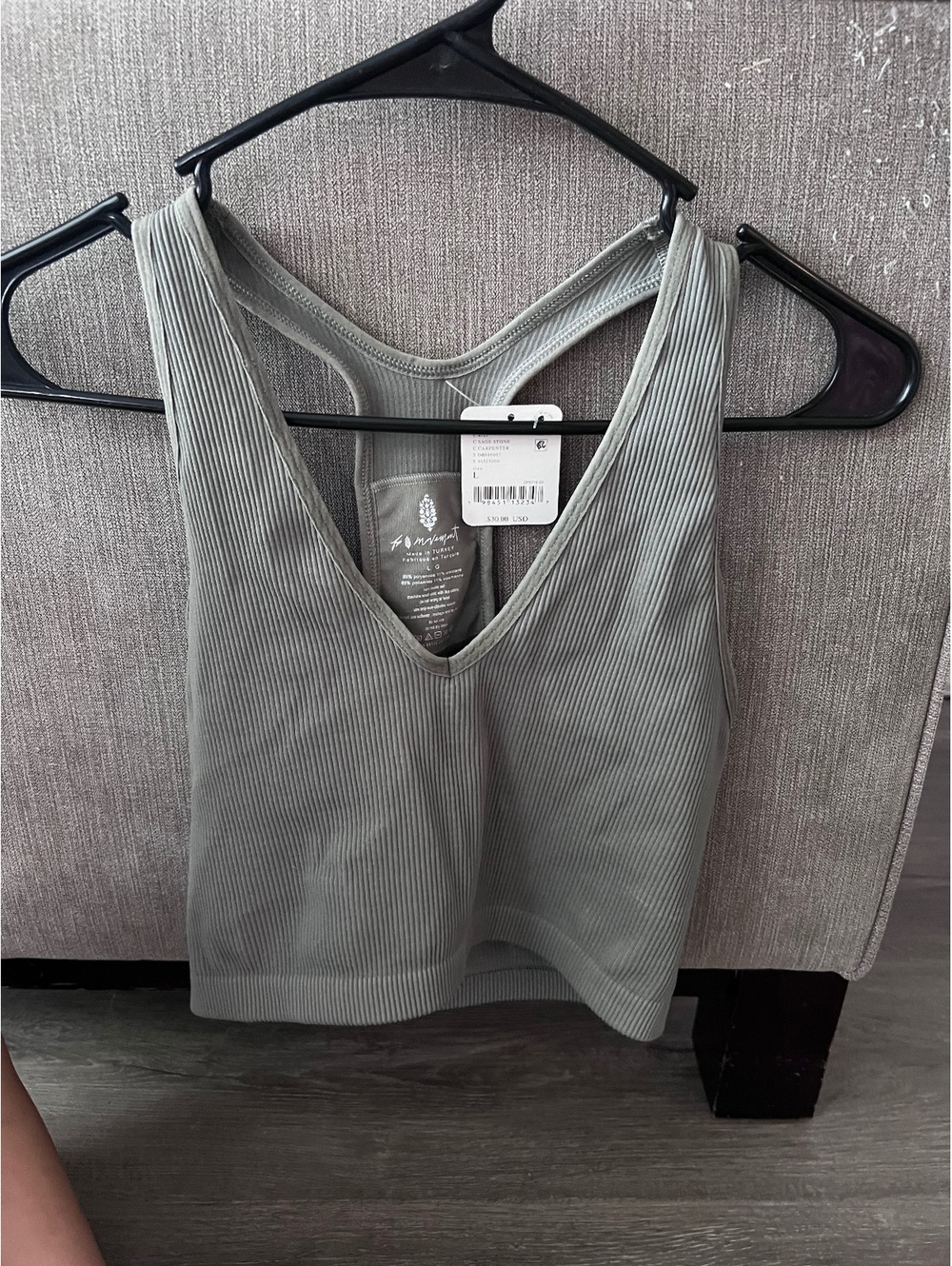 Free people Sage green racerback sports bra tank